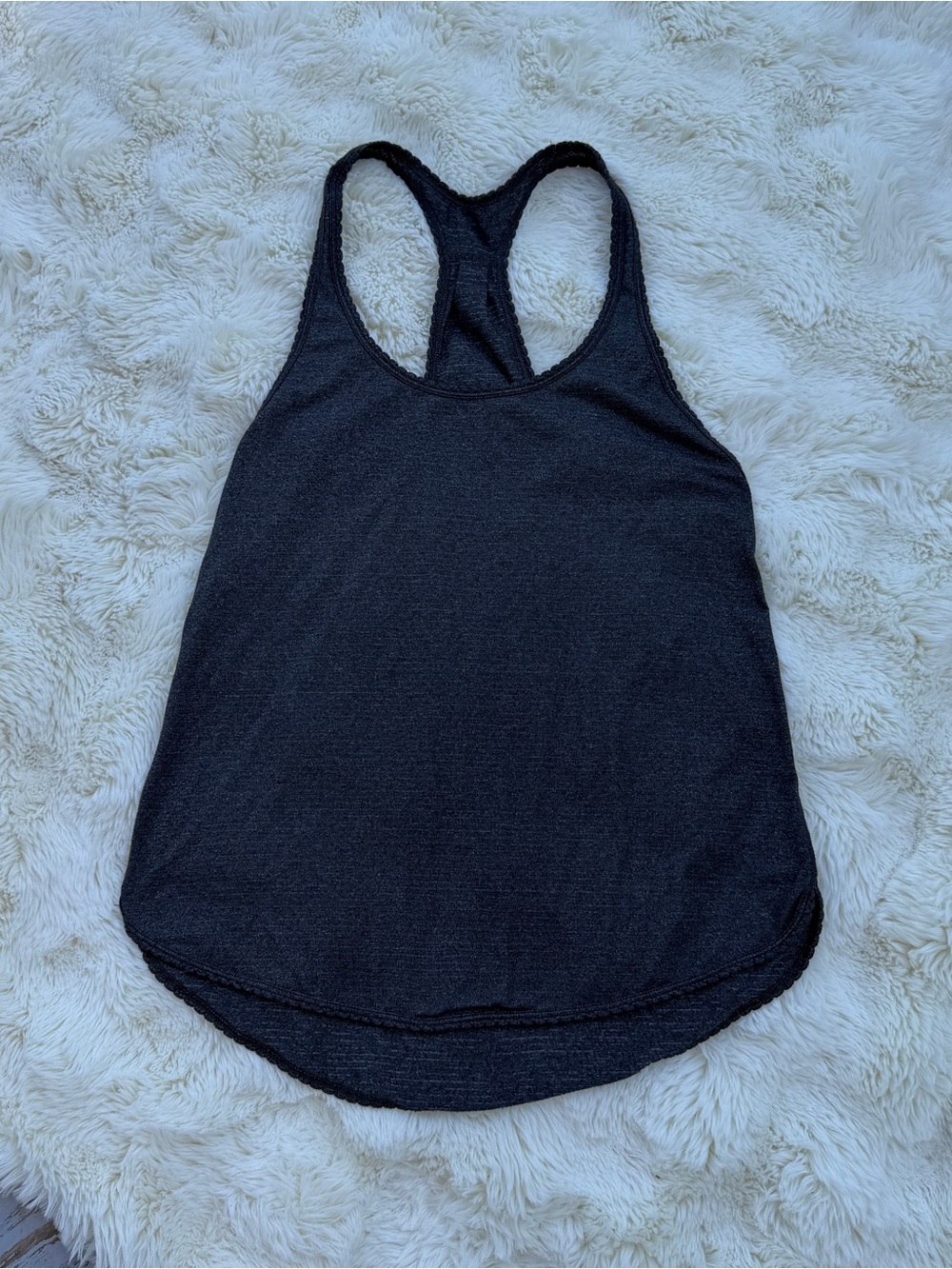 Lululemon heathered Black Racerback Tank Top